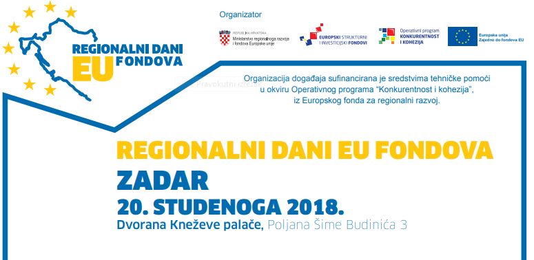 Dođite na Regionalne dane EU fondova u Zadru 20. studenoga