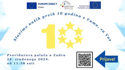 Proslavite s nama 10. godišnjicu rada centra EUROPE DIRECT Zadar